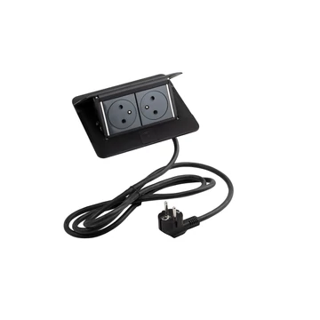 360984 - LEGRAND Pop-up v2, 2 x elektromos dugaszoló aljzat 230 V fekete matt