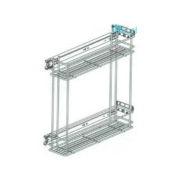 100264 - VIBO konyhai fémrács 150mm oldalra szerelhető bal műanyag tállal