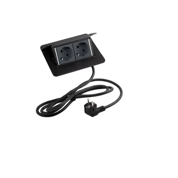 360988 - LEGRAND Pop-up v2, 2 x elektromos dugaszoló aljzat 230 V Schuko fekete matt