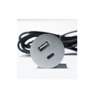 289593 - VersaPick, 2x USB A/C, kerek, nemesacél spiáter