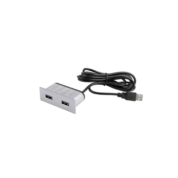 389609 - VersaPick, 2x USB, téglalap, nemesacél, spiáter
