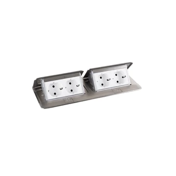 460138 - LEGRAND Pop-up dupla, 4x 230V, rozsdamentes, schuko