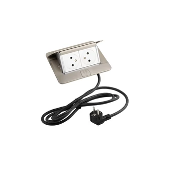 360986 - LEGRAND Pop-up v2, 2 x elektromos dugaszoló aljzat 230 V, nemesacél