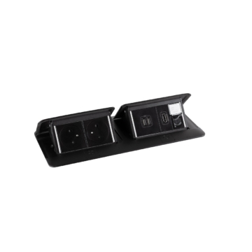 460105 - LEGRAND Pop-up dupla, 2x 230V, USB A + A tápegység, 1x RJ45, HDMI, fekete