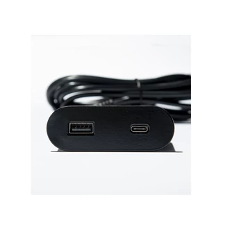 389621 - VersaPick, 2x USB A/C, ovális, fekete matt, spiáter