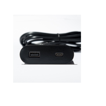 389621 - VersaPick, 2x USB A/C, ovális, fekete matt, spiáter