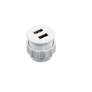401716 - STRONG USB töltő, 2 x töltő kimenet, 35 mm átmérőjű fehér