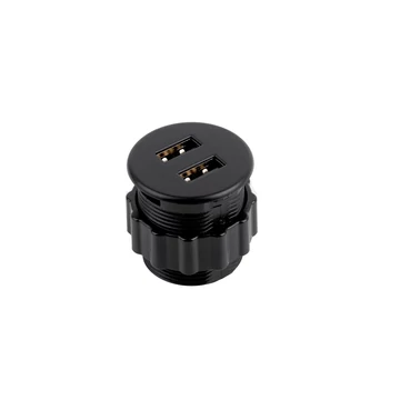 401717 - STRONG USB töltő, 2 x töltő kimenet, 35 mm átmérőjű fekete