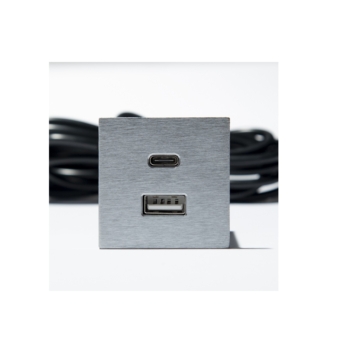 389601 - VersaPick, 2x USB A/C, négyszögletes,nemesacél, spiáter
