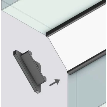 285085 - LED végzáró Cabi profilhoz szürke (pár)