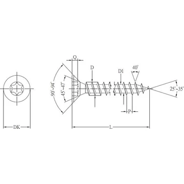 228982 - Facsavar 4,5x60 dobozos (250 db) fehér