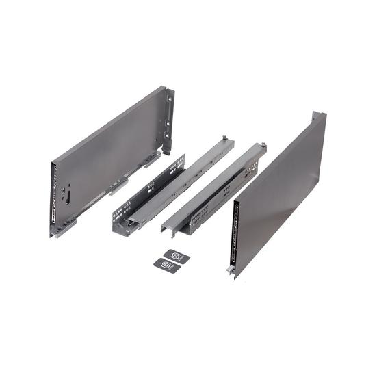 335025 - StrongMax keskenyfalú, szinkronizált fióksín teljes kih. 185/350mm  csillapítós antracit