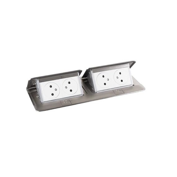 460125 - LEGRAND Pop-up dupla, 4x 230V, rozsdamentes acél