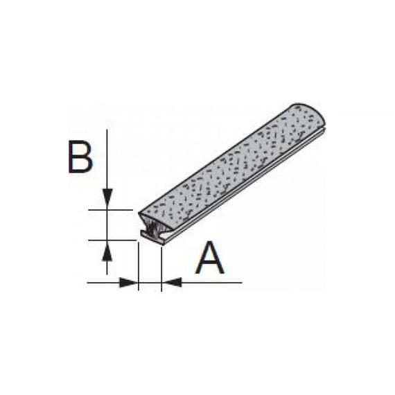 Tolóajtó kefe befűzős 4,8x4mm