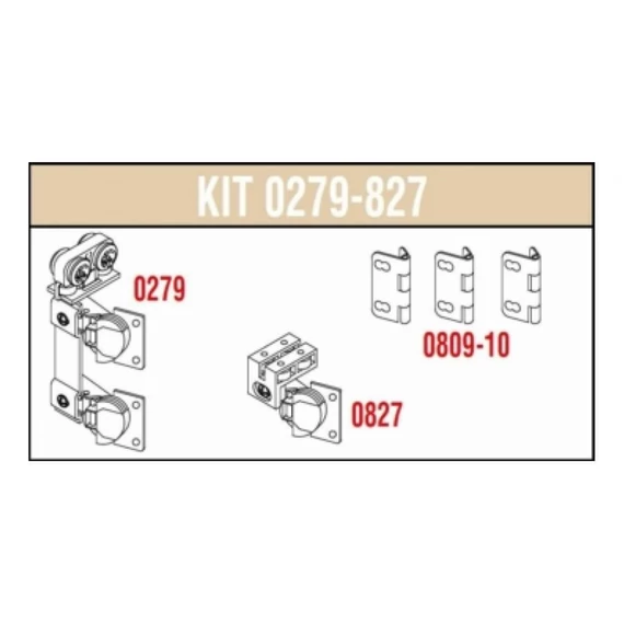 87479 - Harmónika ajtóhoz vasalat szett 2 ajtószárnyhoz SIS-279-827