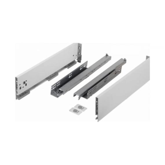 334979 - StrongMax keskenyfalú, szinkronizált fióksín teljes kih. csillapítós fehér 121/400mm