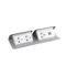 Kép 1/6 - 460131 - LEGRAND Pop-up dupla, 3x 230V, USB A + A táp, alumínium, schuko