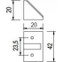 Kép 2/3 - 100221 - Sarokelem dupla 42mm bükk