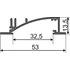 Kép 2/3 - 215048 - LED alu profil bemarós 40,5/53 Flat ALU elox 2méter