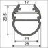Kép 3/3 - 215022 - LED alu profil Oval alu elox 1000mm