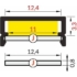 Kép 1/2 - 285055 - LED takaró léc Led profilhoz pattintható átlátszó 3méter Begtin/Begton